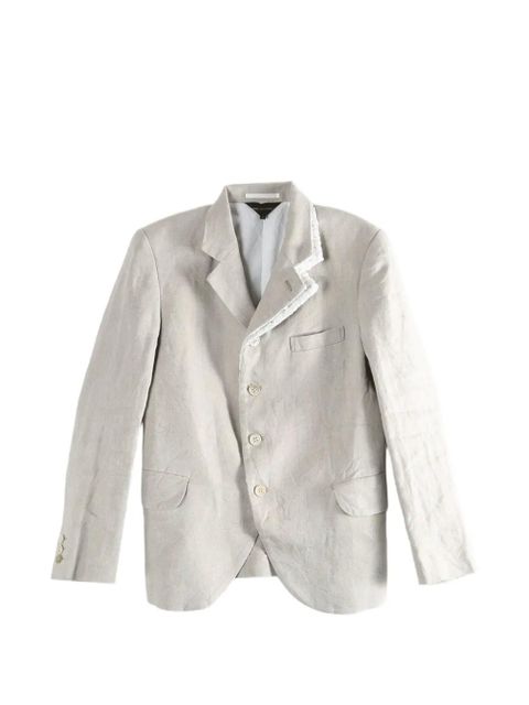 Comme Des Garçons lace-trim blazer - Neutrals - zdjęcie produktu nr 1