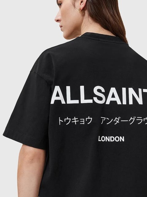AllSaints t-shirt bawełniany damski kolor czarny W202JC
