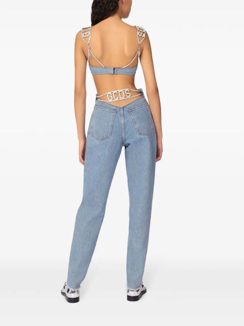 GCDS Chocker straight-leg jeans - Blue