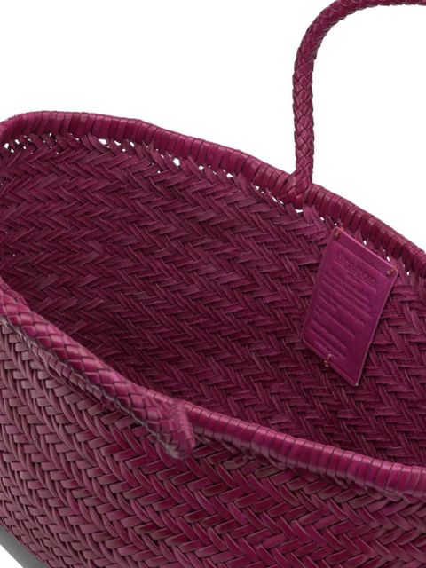 DRAGON DIFFUSION Triple Jump woven-leather shoulder bag - Purple