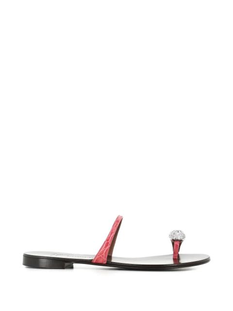 Giuseppe Zanotti crystal embellished leather sandals - Pink - zdjęcie produktu nr 1