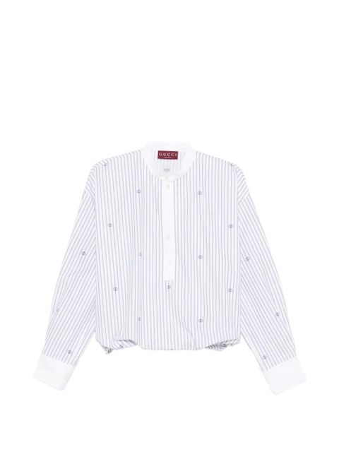 Gucci striped embroidery blouse - White - zdjęcie produktu nr 1