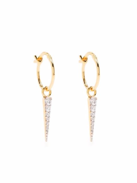 Missoma crystal pavé mini spike charm hoop earrings - Gold - zdjęcie produktu nr 1