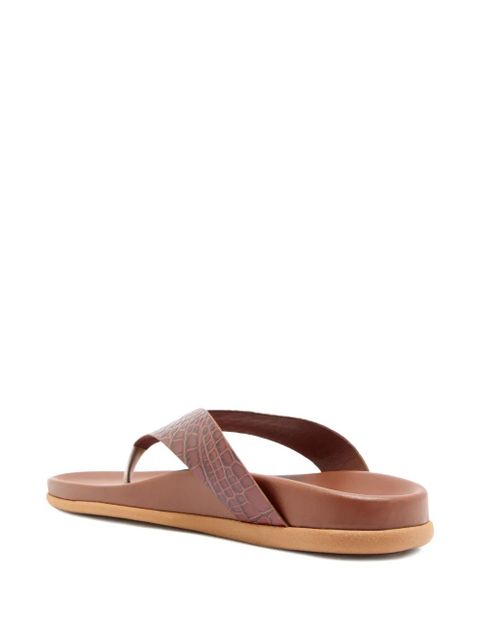 Ancient Greek Sandals Charys crocodile-effect sandals - Brown - zdjęcie produktu nr 2