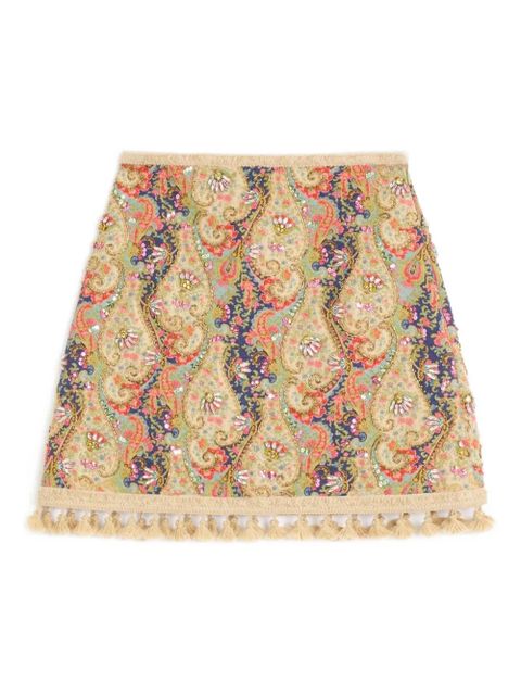 Valentino Garavani Voyage Imaginaire-print embroidered skirt - Neutrals - zdjęcie produktu nr 1