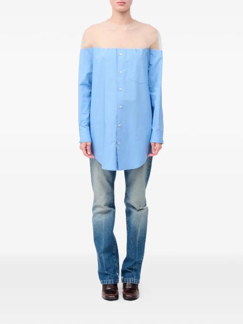 MM6 Maison Margiela panel shirt - Blue - zdjęcie produktu nr 2
