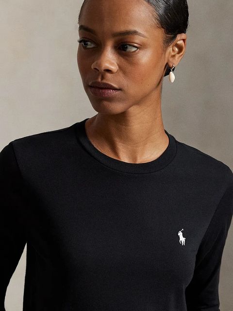 Polo Ralph Lauren longsleeve bawełniany kolor czarny 211898699