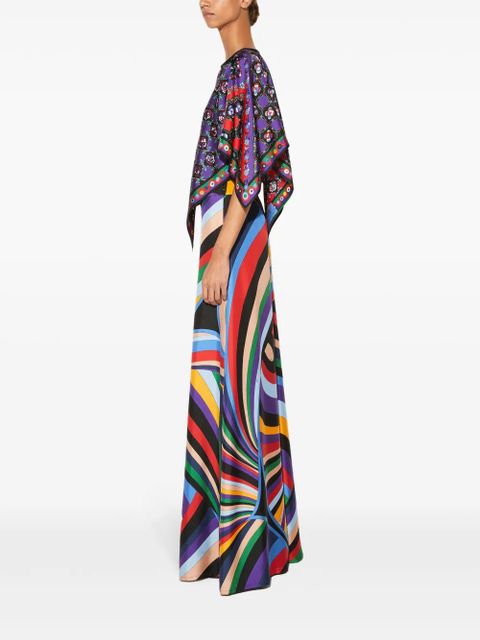 PUCCI Iride-print silk trousers - Purple