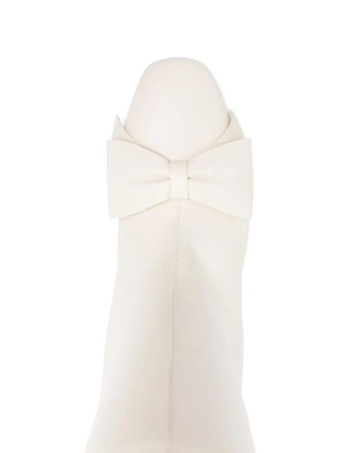 Valentino Garavani 40mm bow leather boots - Neutrals