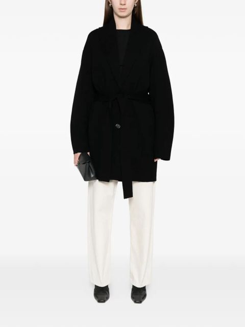 TOTEME shawl-lapel knitted coat - Black - zdjęcie produktu nr 2