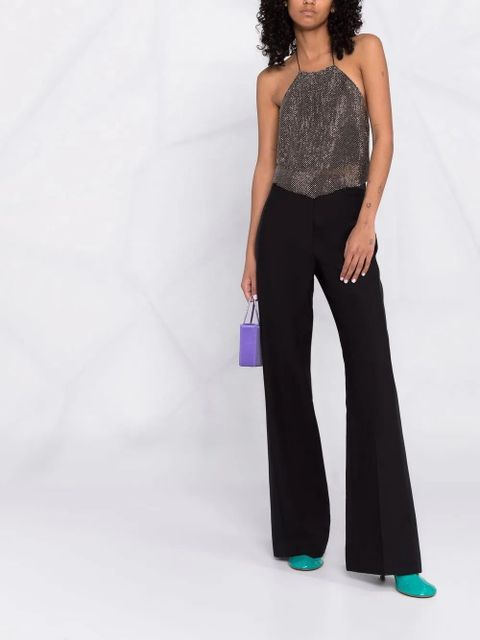 MANURÍ metallic halterneck backless blouse - Grey - zdjęcie produktu nr 2