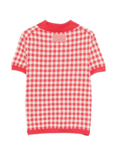 Guest In Residence Gingham short-sleeve top - Red - zdjęcie produktu nr 2