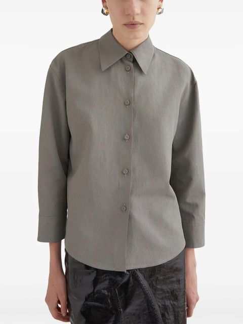 Jil Sander curved hem shirt - Grey