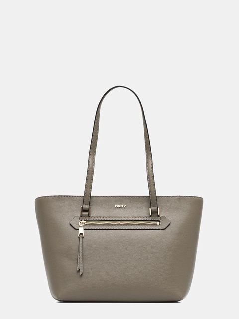 Dkny torebka skórzana kolor zielony R42A3E20 - zdjęcie produktu nr 1