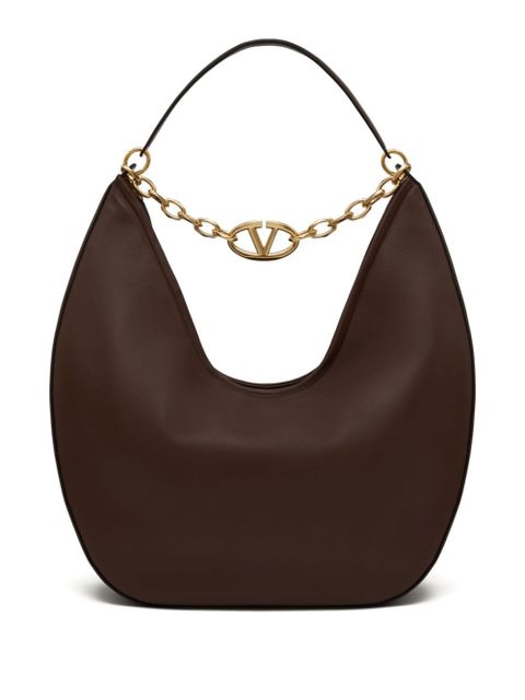 Valentino Garavani maxi VLogo Moon Hobo bag - Brown