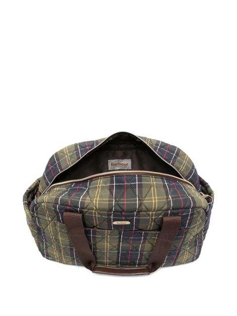 Barbour Wetherham quilted tartan-pattern tote bag - Green