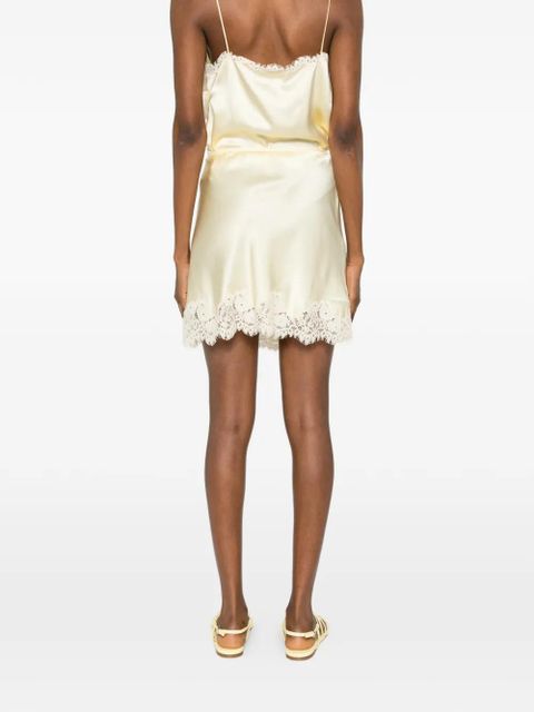 DÔEN DOEN GIULIETTA MINI SKIRT W LACE - Neutrals