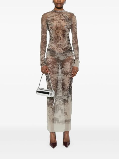 Jean Paul Gaultier graphic-print maxi dress - Neutrals - zdjęcie produktu nr 2