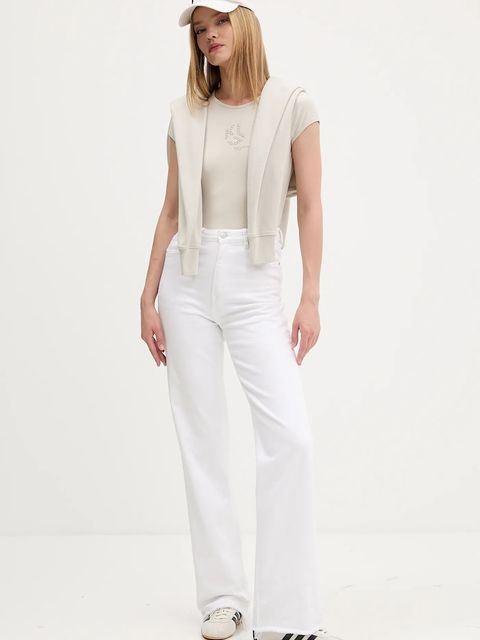 Karl Lagerfeld Jeans t-shirt damski kolor beżowy A4W17018 - zdjęcie produktu nr 2