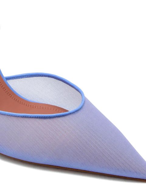 Amina Muaddi 95mm Holli heeled pumps - White