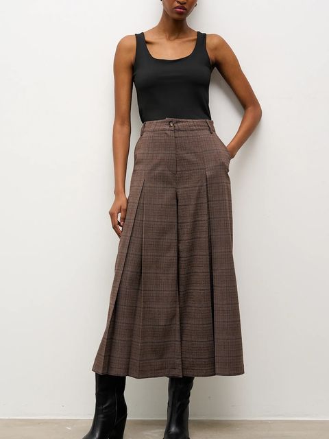 Answear.LAB spodnie damskie kolor brązowy szerokie high waist - zdjęcie produktu nr 1