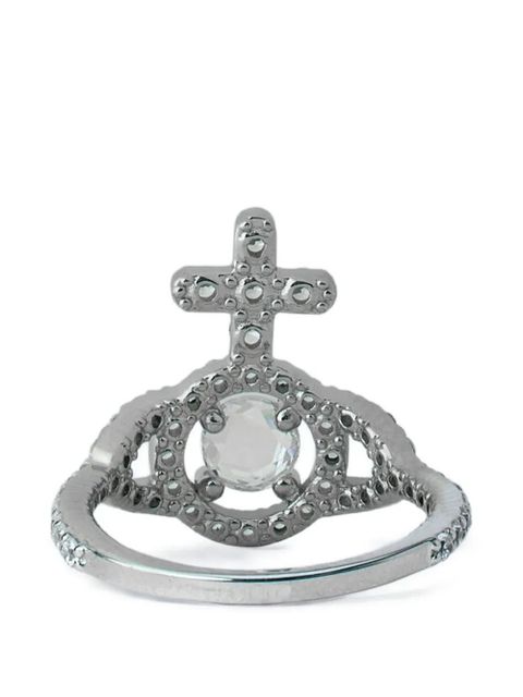 Vivienne Westwood cross orb crystal ring - Silver - zdjęcie produktu nr 2