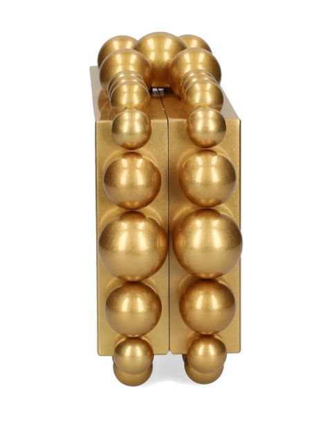 Cult Gaia bead-embellished clutch bag - Gold