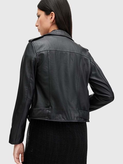 AllSaints kurtka skórzana BALFERN BIKER damska kolor czarny przejściowa W084LB