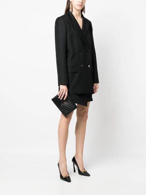 Saint Laurent Cassandre matelassé leather clutch bag - Black - zdjęcie produktu nr 2