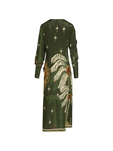 Johanna Ortiz Eternity Begins printed wrap maxi dress - Green - zdjęcie produktu nr 2