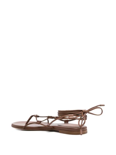 Gianvito Rossi tie-fastening sandals - Brown