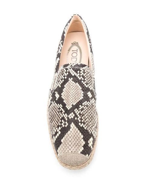 Tod's python-effect espadrilles - Neutrals