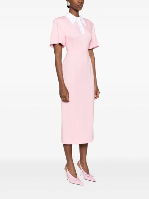 Rowen Rose polo midi dress - Pink