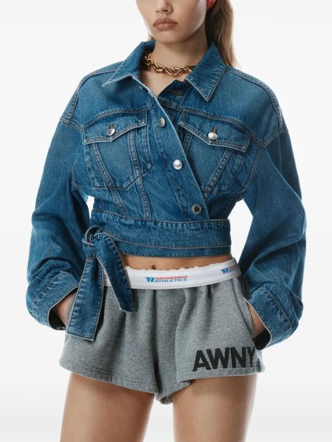 Alexander Wang wrapped trucker jacket - Blue