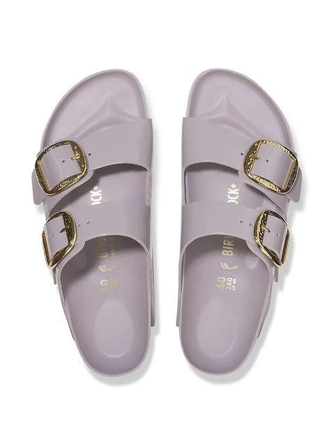 Birkenstock klapki skórzane Arizona Hammered Buckle