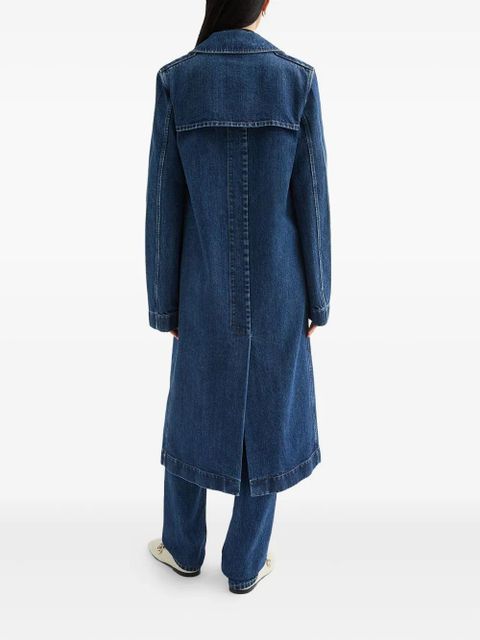 Jil Sander denim trench coat - Blue