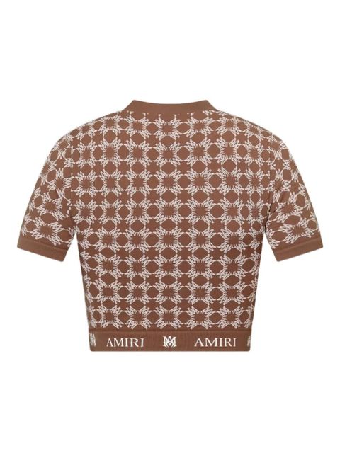 AMIRI MA Quad seamless short-sleeve top - Brown - zdjęcie produktu nr 2