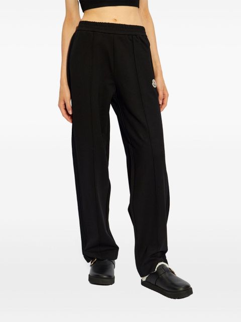 Moncler logo-patch virgin wool track pants - Black