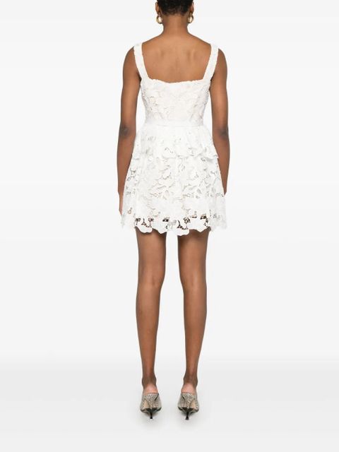 Self-Portrait lace tiered mini dress - White - zdjęcie produktu nr 2