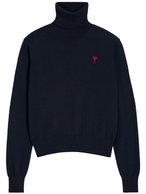 AMI Paris Ami de Coeur high-neck jumper - Blue - zdjęcie produktu nr 1