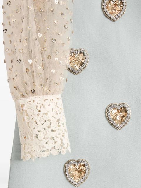 Valentino Garavani mini Crepe Couture embroidered dress - Blue