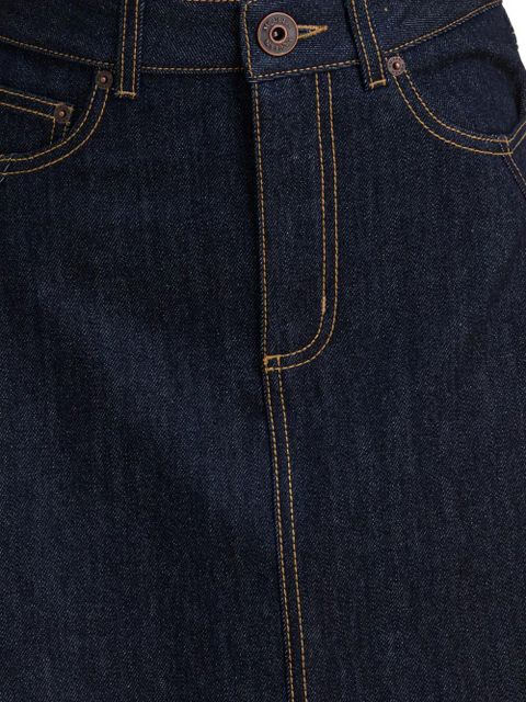 Alexander McQueen flared denim skirt - Blue