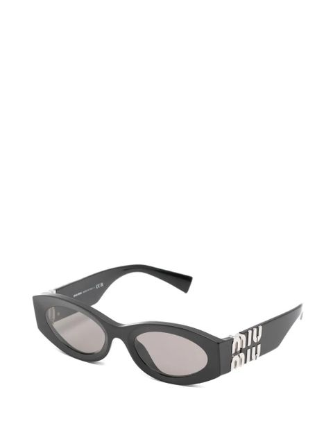 Miu Miu Eyewear logo-plaque sunglasses - Black - zdjęcie produktu nr 2