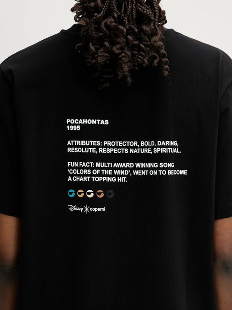 Coperni x Disney t-shirt bawełniany Pocahontas damski kolor czarny DJS03F5036POC