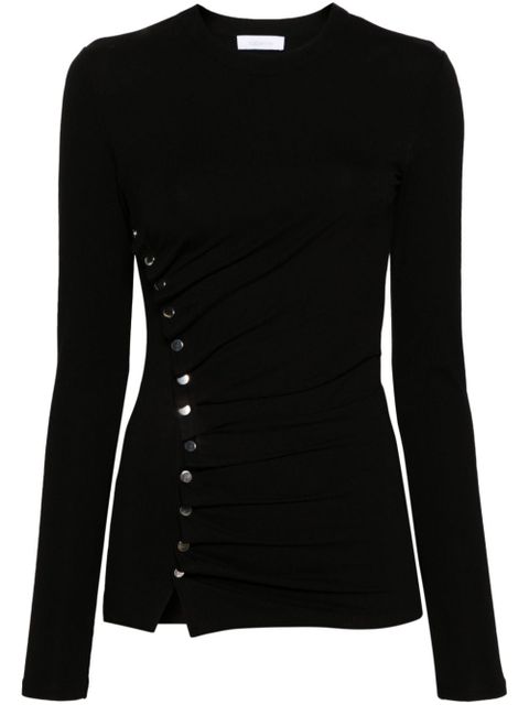 Rabanne asymmetric studded T-shirt - Black - zdjęcie produktu nr 1