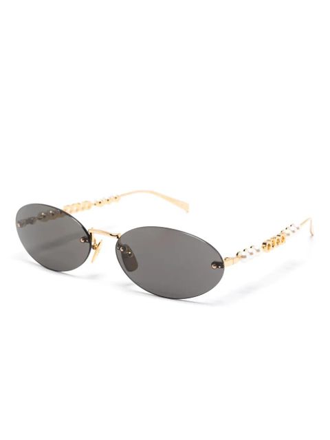 Gucci Eyewear oval-frame sunglasses - Gold - zdjęcie produktu nr 2