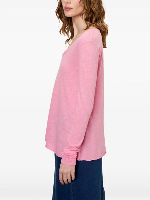 American Vintage Jacksonville V-neck T-shirt - Pink