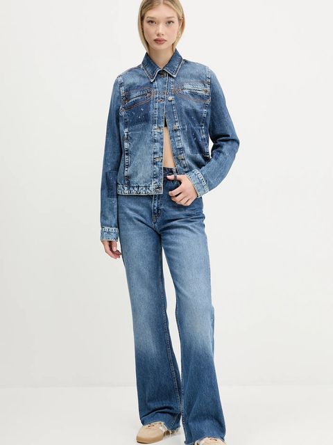 Guess Originals kurtka jeansowa HARRINGTON kolor niebieski przejściowa W5YN69 D5R01 - zdjęcie produktu nr 2