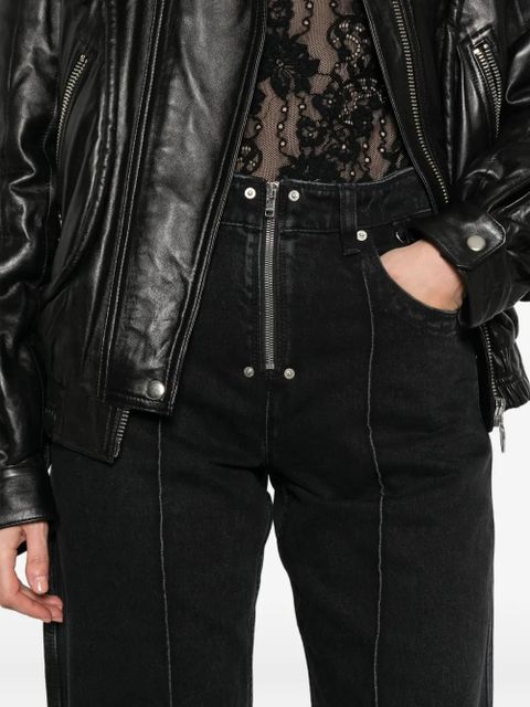 ISABEL MARANT Stely zip-fly panelled jeans - Black