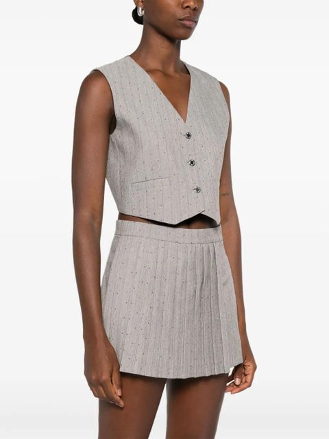 Maje pinstriped vest - Grey